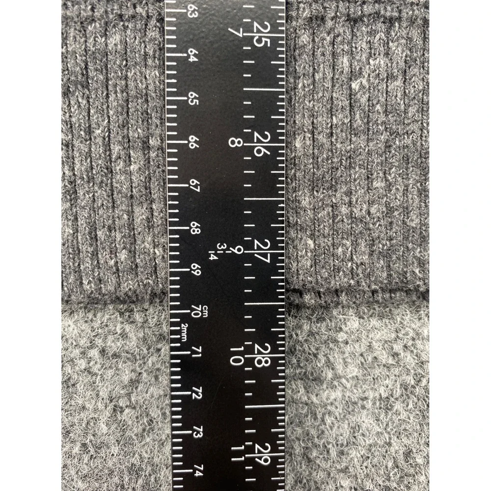 Banana Republic Hoodie Sweater Mens XL Gray Waffle Knit Pullover Recycled New